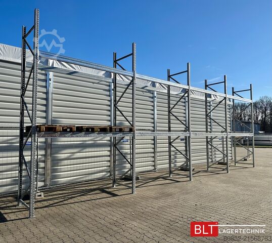Pallereol 11,2 lfm Palettenregale für Außenbereich H: 4,5m , 3000 kg Fachlast , FVZ