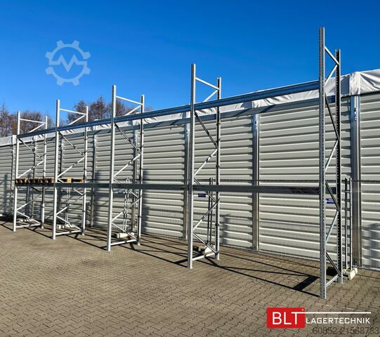 Pallereol 11,2 lfm Palettenregale für Außenbereich H: 4,5m , 3000 kg Fachlast , FVZ