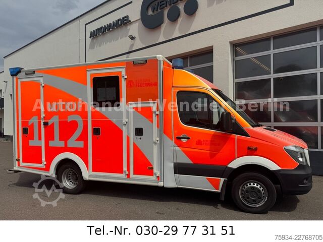 Samochód strażacki MERCEDES-BENZ Sprinter 516 CDI RTW WAS Koffer Fahrtrage+Sessel