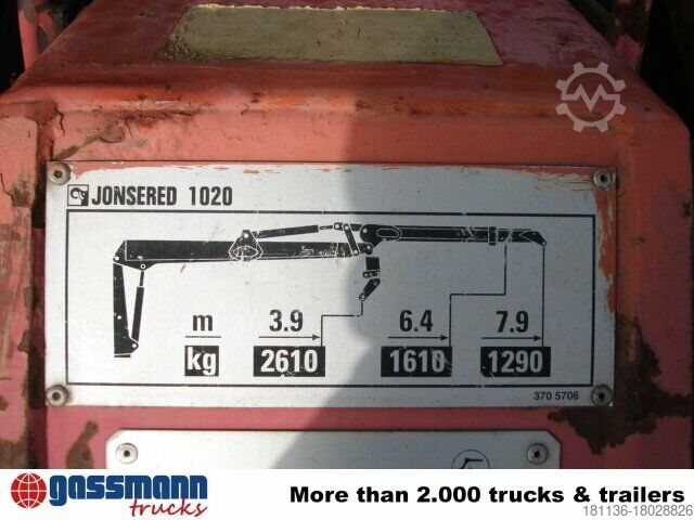 Vrachtauto met open laadbak MAN TGA 26.413 BB 6x4 Kran Heckkran Jonsered 1020