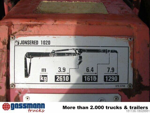 Houttransportwagen MAN TGA 26.413 BB 6x4 mit Heckkran Jonsered 1020