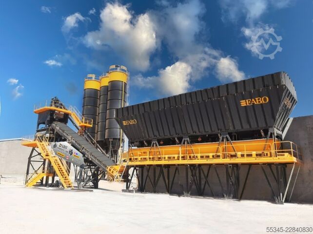 Betongblandningsanläggning / betongfabrik FABO Concrete Batching Plant 160 m3 Compact Concrete Batching Plant