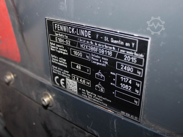 Elektrische vorkheftruck 3 wielen Linde E 16 H-01  386