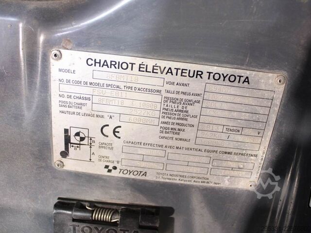 Ηλεκτρικό περονοφόρο τετράτροχο Toyota 8 FBMT 18