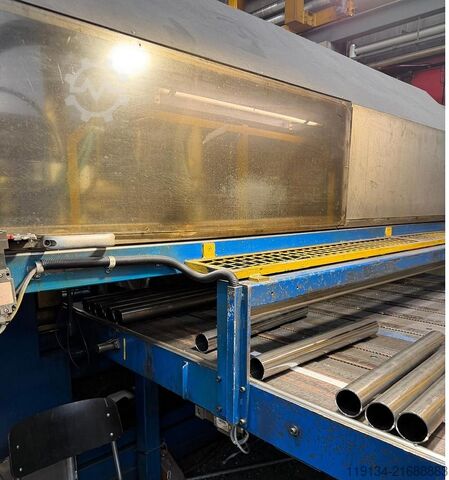 RATTUNDE Automatic cutting, deburring, chamfering, length control and robot packing line RATTUNDE Fully automatic complete cutting deburrring cha...