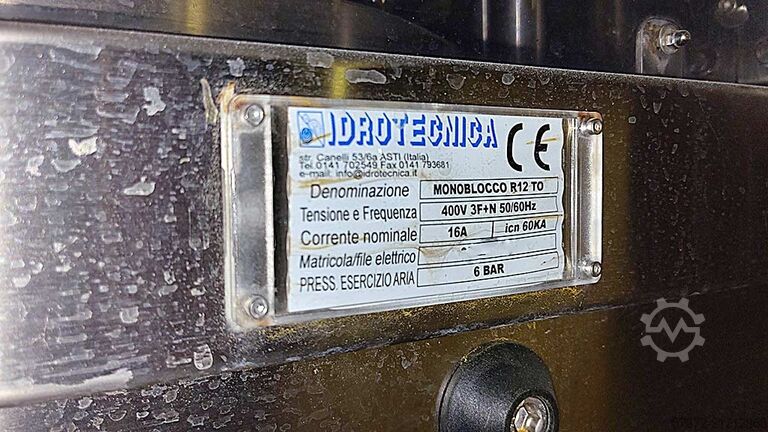 Forró töltőberendezés Fruittech GmbH/Idrotecnica Monoblocco R12 TO