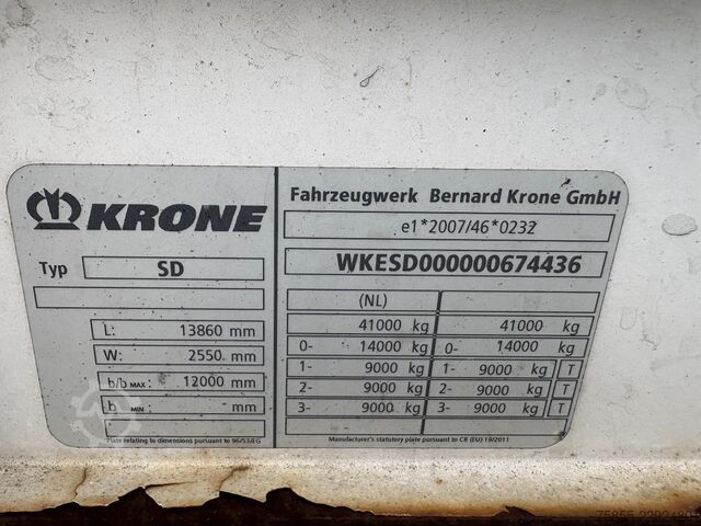 Bâché à rideaux latéraux Krone N/A Steering-Lenkung / BPW Disc / Loading Lift ...