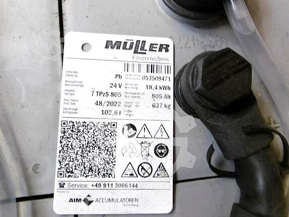 Elektryczny wózek widłowy trzykołowy LINDE E 15 Z-02