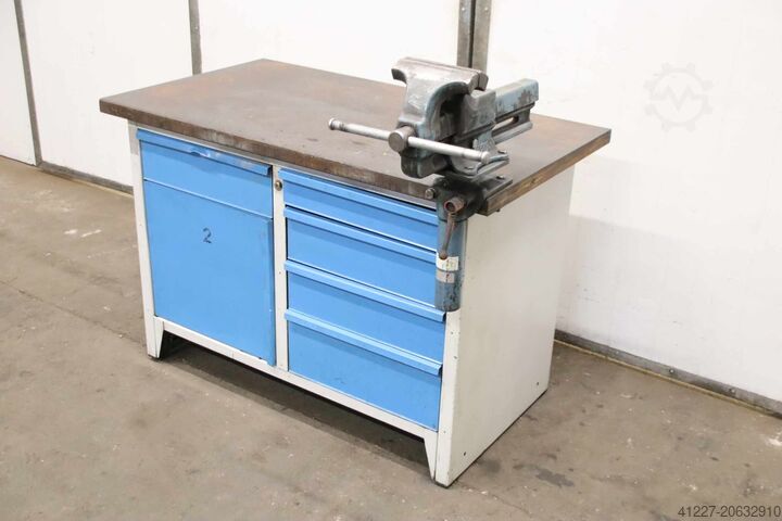 Werkbank met bankschroef Lista Heuer Front 1250/700/H850 mm