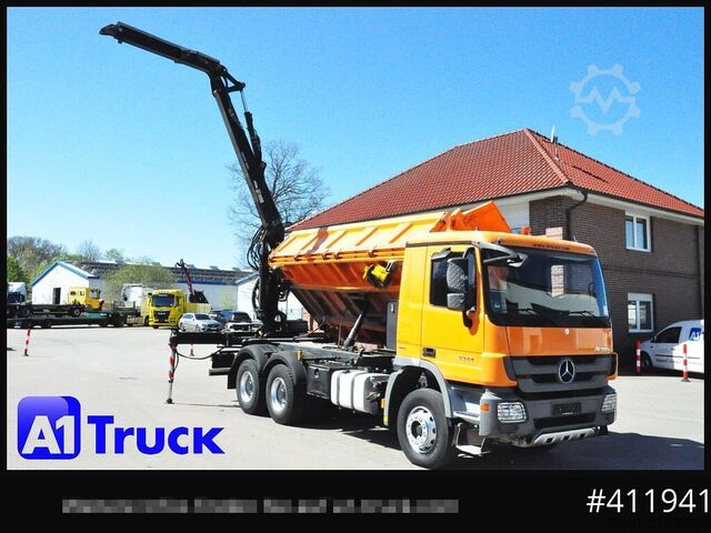 Γερανός τοποθετημένος σε φορτηγό MERCEDES-BENZ 3344 MP3 Actros 6x4 Meiller Jonsered 1300 RS