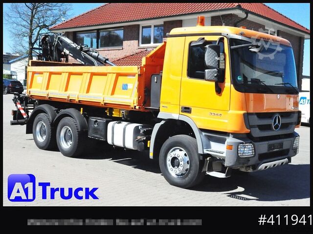 Γερανός τοποθετημένος σε φορτηγό MERCEDES-BENZ 3344 MP3 Actros 6x4 Meiller Jonsered 1300 RS