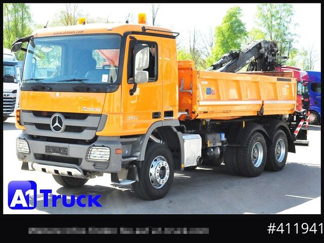 Γερανός τοποθετημένος σε φορτηγό MERCEDES-BENZ 3344 MP3 Actros 6x4 Meiller Jonsered 1300 RS