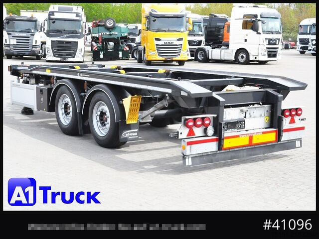Abrollanhänger HUEFFERMANN HTAR 18.65, Tandem, oben gekuppelt,
