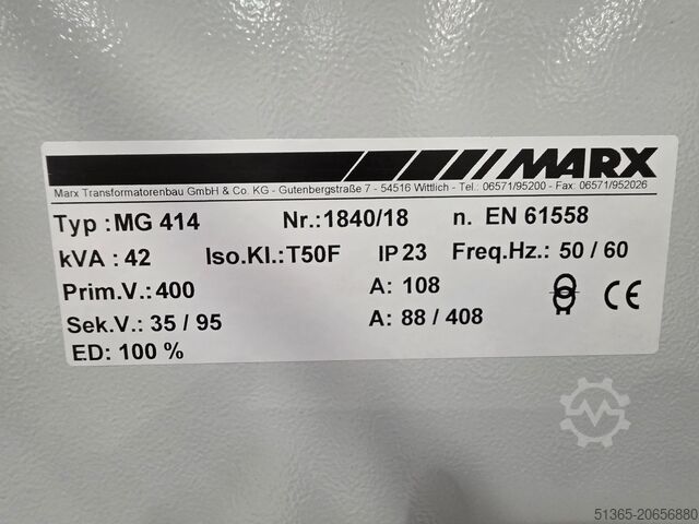 Výkonný transformátor Marx Transformatorenbau MG 414