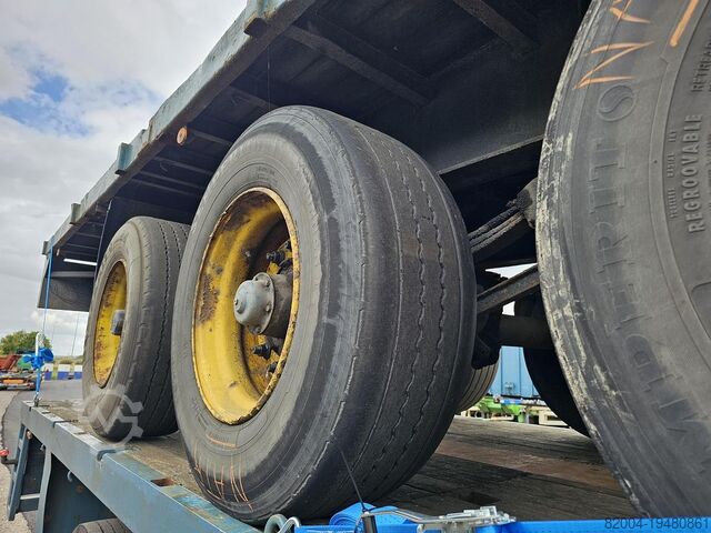 Flatbed GROENEWEGEN dro-12-24 FLATBED | STEEL SUSPENSION DRUM BRAK...