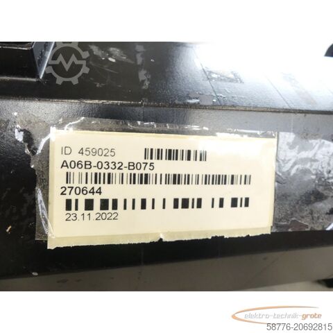 Fanuc-motor Fanuc A06B-0332-B075 SN: 270644 Servomotor