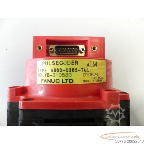 Besturingsunit Fanuc A06B-0377-B577 AC Servo Motor SN:C017F1597 + A860-0365-T001 Pulsecoder