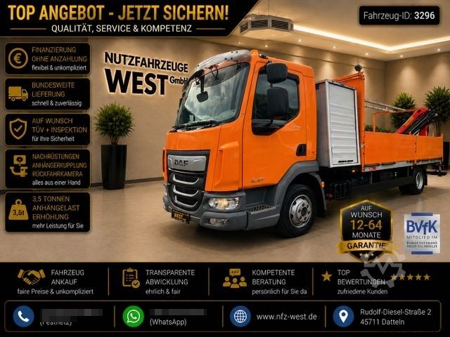 Pick-up bestelwagen DAF LF 230*Palfinger Kran PK5.501 Solid+Funk+Greifer