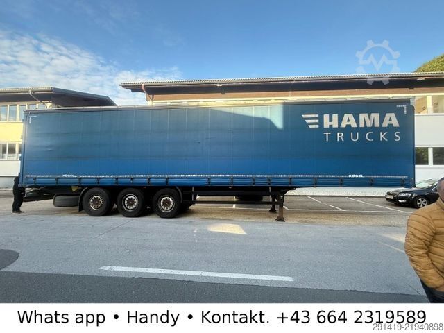 Open semitrailer with tarp KÖGEL S24 3-Achser Pritsche Plane Bj 2016
