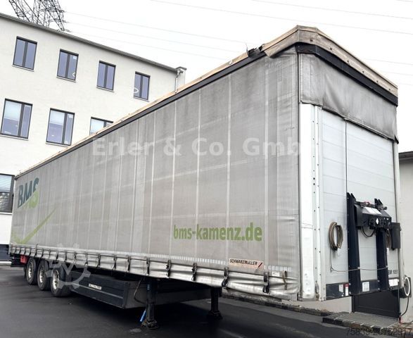 Open oplegger met zeil SCHWARZMÜLLER Mega, 435/50, SAF, Palettenkasten, Edscha