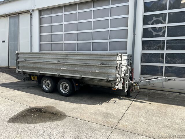 Třístranný sklápěcí přívěs Humbaur D1AC  Tandemkipper- Tieflader mit Aufsatz, neuwertig