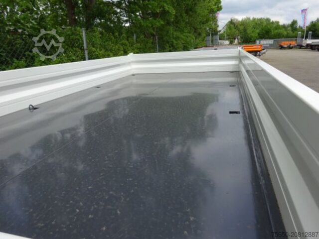 Tipvognstrailer Möslein TTD 11 Weiß neuer Tandem 3- Seitenkipper Tieflader-- Neufahrzeug --