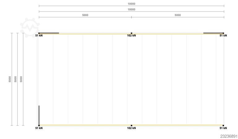 Platformă de depozitare 5x10m Lagerbühne , Belastung : 500kg/qm Unterkante: 3m ,ca. 50qm , Systembühne