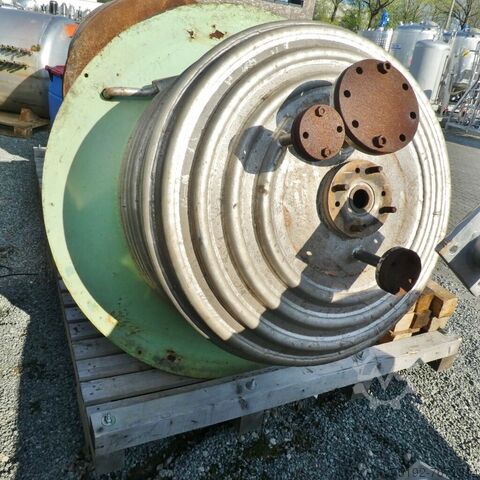 630 liter verwarmbaar/koelbaar drukvat van V4A  