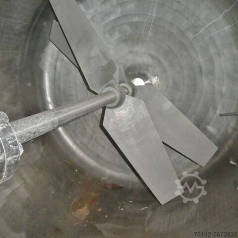 1000 liter verwarmbaar/koelbaar drukvat gemaakt van V4A  