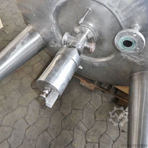1333 liter verwarmbaar/koelbaar drukvat gemaakt van V4A  