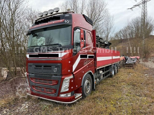 Camión de plataforma VOLVO FH 500 / 6X2 / Atlas Kran / German