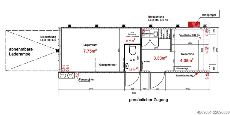 Verkstadscontainer  Werkstatt Büro Office Container 8m