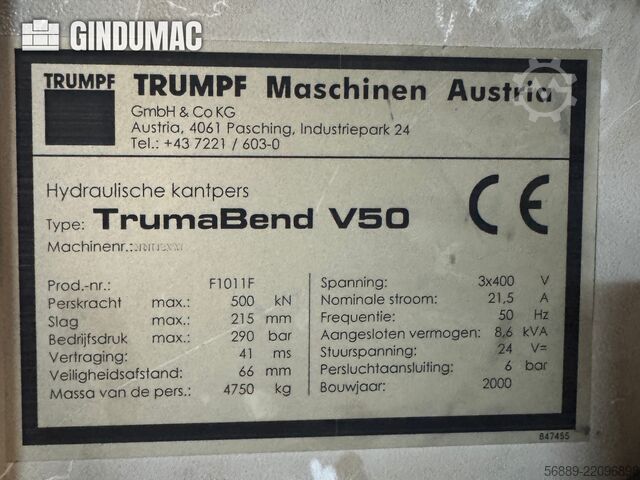 TRUMPF TrumaBend V50 TRUMPF TrumaBend V50