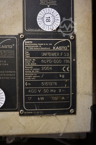 Lift de depozit Kasto Maschinenbau Unitower F 3.0