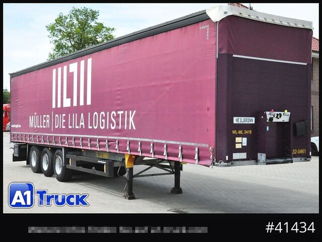 Öppen semitrailer med kapell SCHMITZ S01, verzinkt,  original 21.425 km