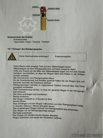 Yapıştırma hattı (stikkenanlage) Stikkenwagenreinigungsanlage Hospamed