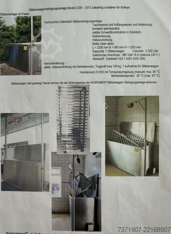 Yapıştırma hattı (stikkenanlage) Stikkenwagenreinigungsanlage Hospamed