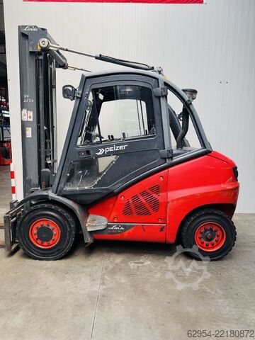Diesel gaffeltrucks Linde H 45 D-02 EVO 3B Kabine Triplex STVO