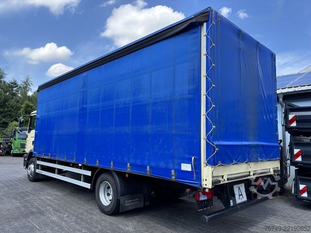 Plattewagen met zeil man TGM 15.290 BL 4x2 BL Plane u. Spriegel Gardine