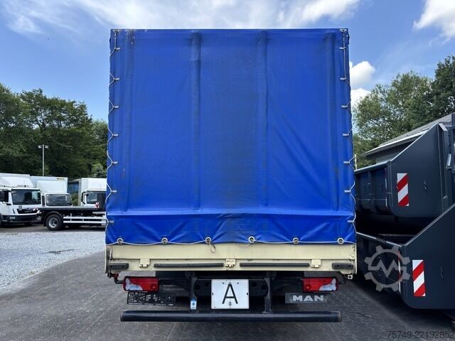 Plattewagen met zeil man TGM 15.290 BL 4x2 BL Plane u. Spriegel Gardine