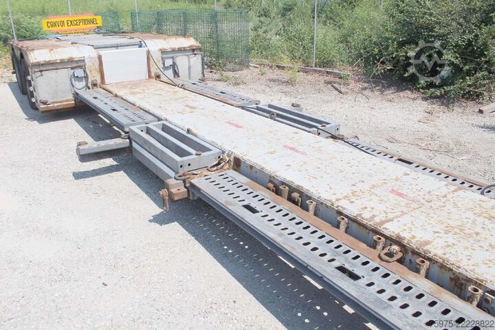 Låglast-semitrailer för transport av byggmaskiner Recker semirimorchio culla vasca allungabile