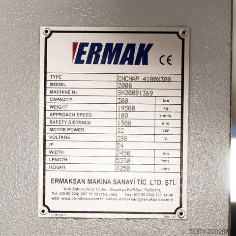Kantpresse Ermaksan HAP 4100x300 CNC
