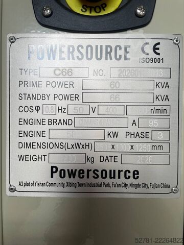 Agregat Cummins 4BTA3.9-G2 - 66 kVA Generator - DPX-19833