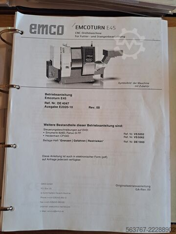 CNC strug EMCO EMCOTURN E45-2021 nur 6500h - NEUZUGANG
