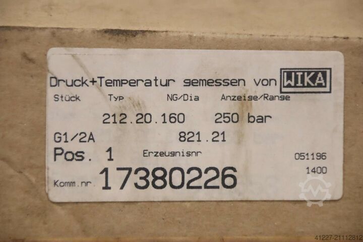 Contactmanometer 0-250 bar WIKA 212.20.160
