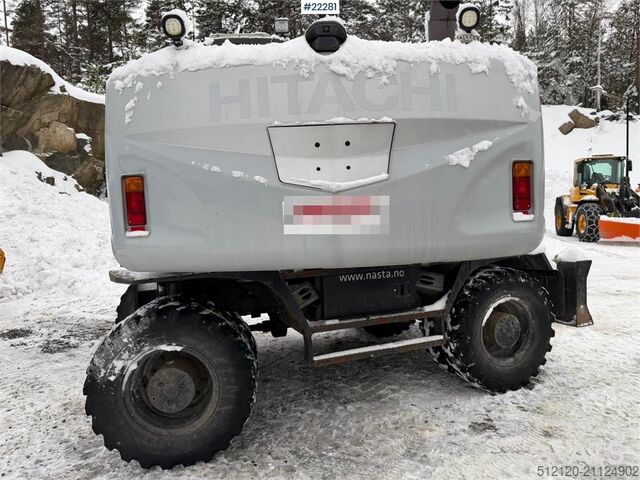 Wheel excavator Hitachi ZX170W-5B Wheeled machine with 2 chains, grading b