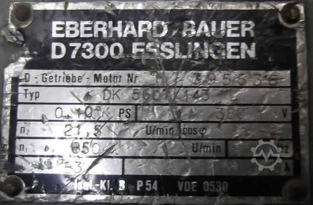 Tandwielmotor 0,075 kW 21,5 tpm Bauer DK5607/143L