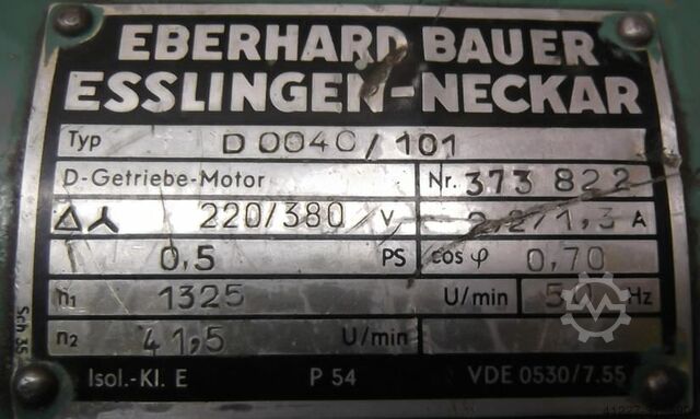 Tandwielmotor 0,37 kW 41,5 tpm BAUER D0040/101