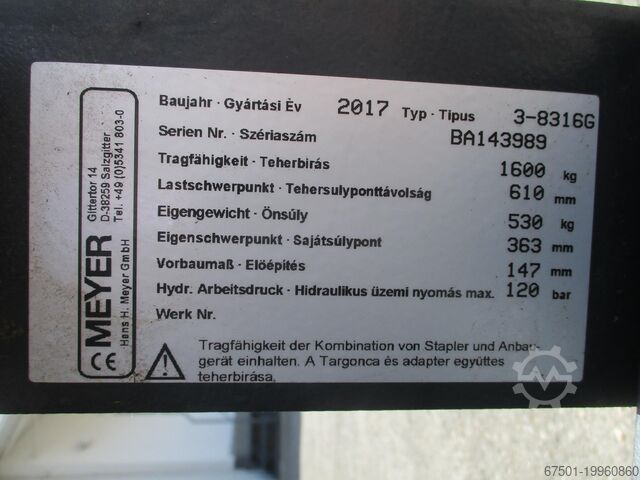 Bálafogó MEYER Ballenklammer 1600 kg (3337)