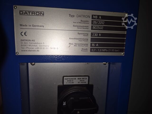 Fraiseuse grande vitesse Datron M8